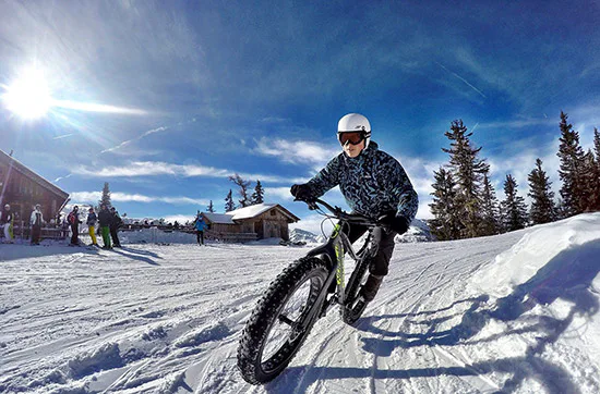 Fatbike-Downhill auf Schnee am Hochwurzen - 7