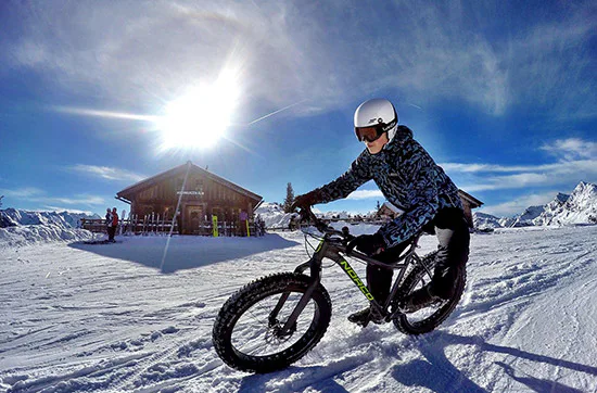 Fatbike-Downhill auf Schnee am Hochwurzen - 8