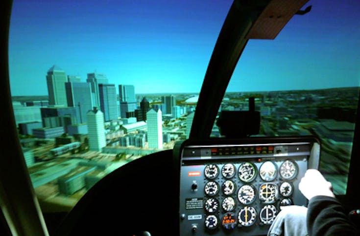 Hubschrauber-Simulator in Wien