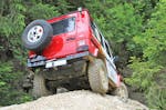 Offroad Parcours mit dem Geländewagen im Altmühltal