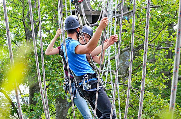 Kletterparcours im Waldseilgarten