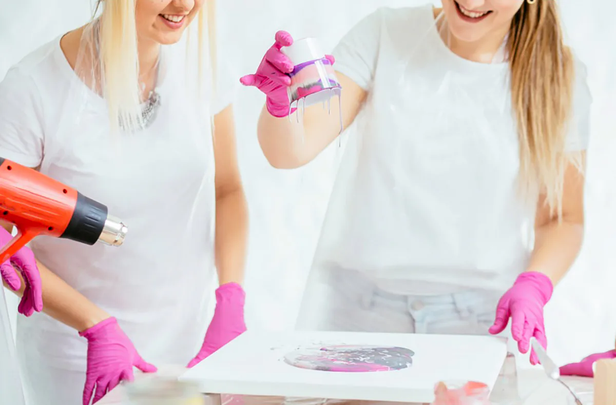 Acrylic Pouring Workshop Hemmingen - 3