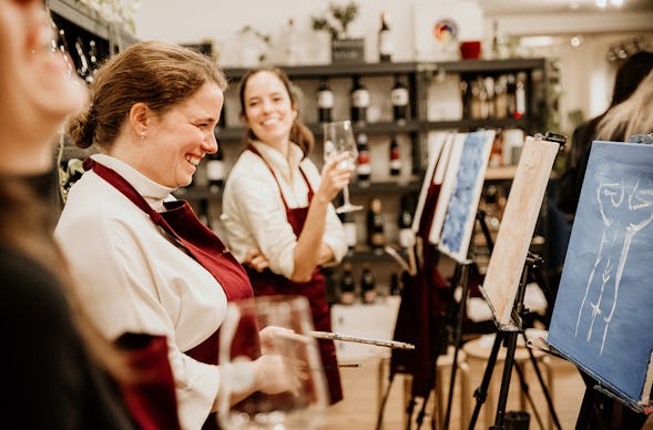 Aktmalerei Frankfurt am Main mit Weintasting