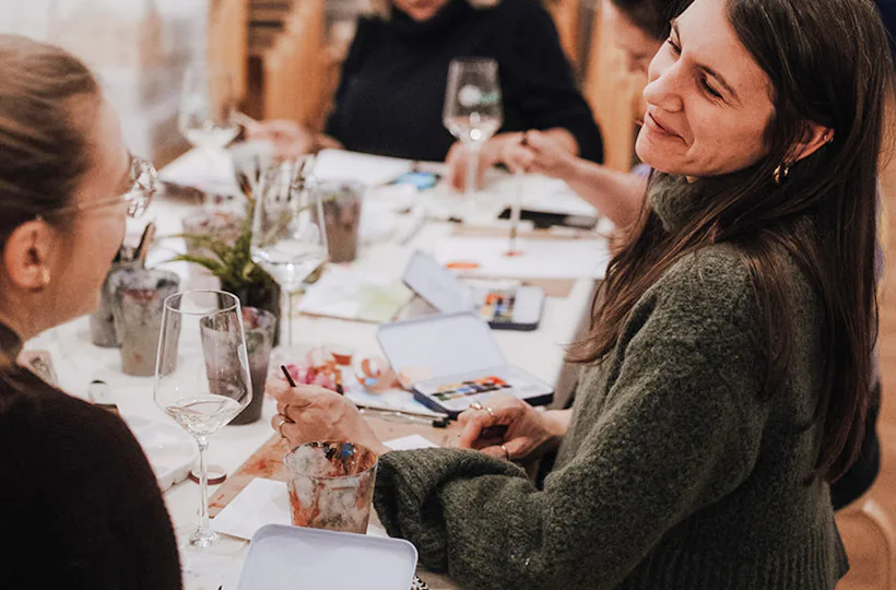 Aquarellkurs mit Weintasting Köln