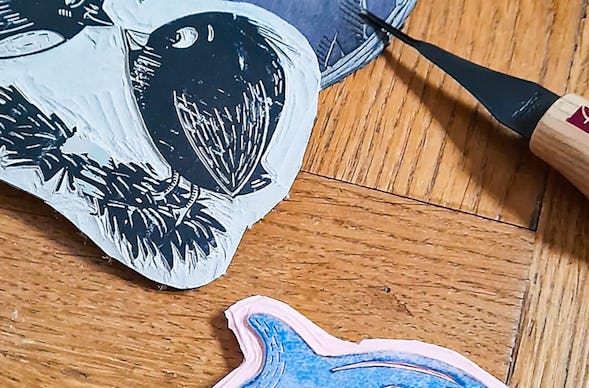 Linoldruck mit Kindern München