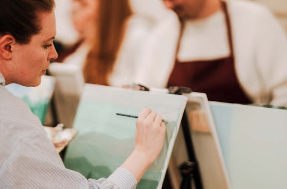 Paint & Drink mit Strukturpaste München