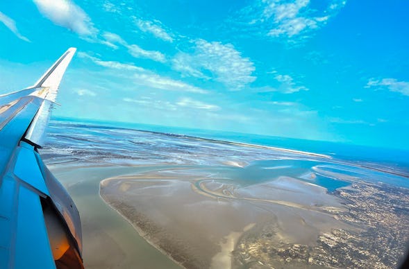 Tragschrauber Flug Nordsee Inseln