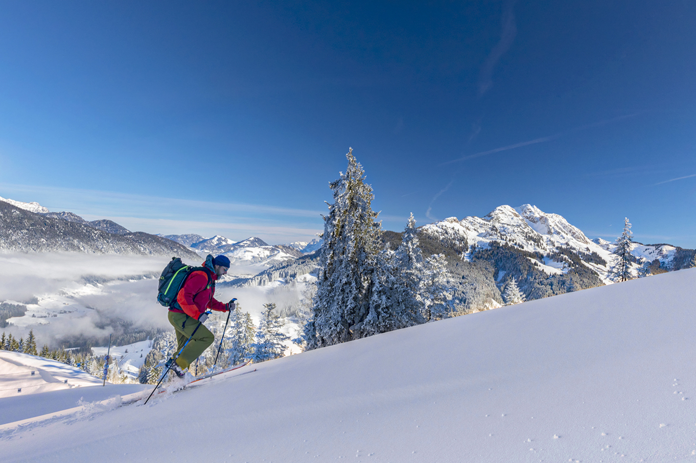 Skitour in Tirol in Tannheim