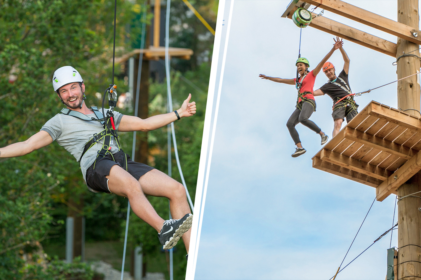 Flying Fox und Sky Jump - Arena München in Taufkirchen bei München