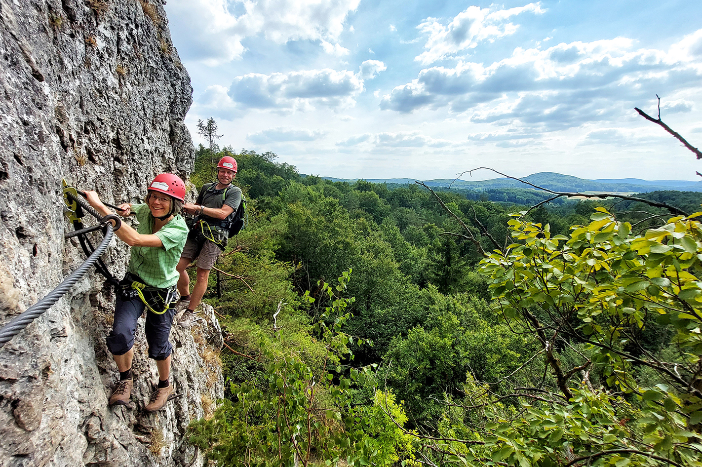 Klettersteig und Höhlenexpedition in Hirschbach