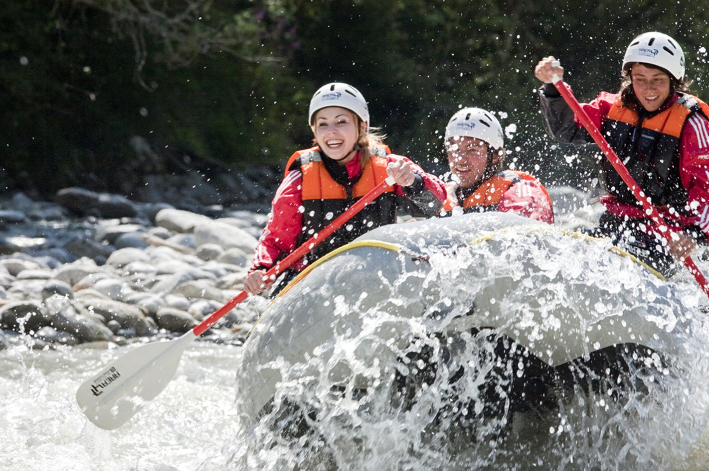 Wildwasser-Rafting im 3er-Boot im Ötztal