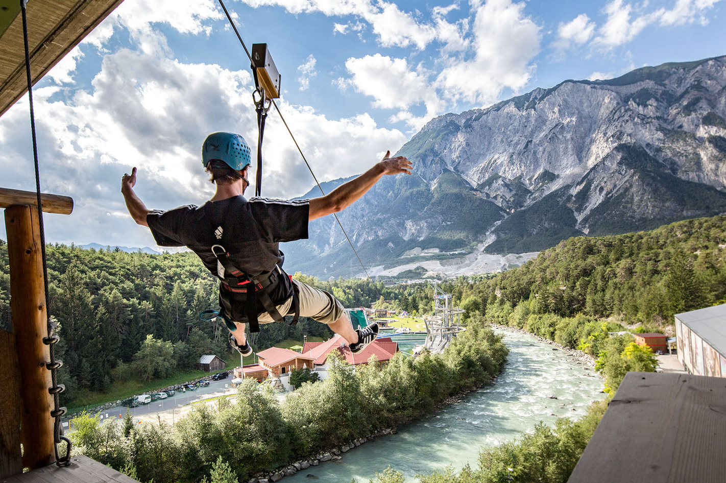 Rafting, Mega Swing und Flying Fox im Ötztal