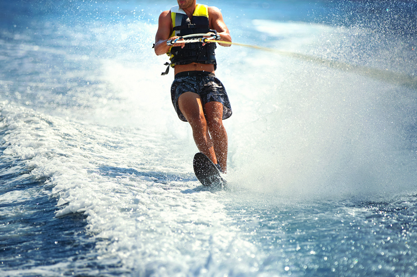 Wakeboarden am Boot Bad Abbach