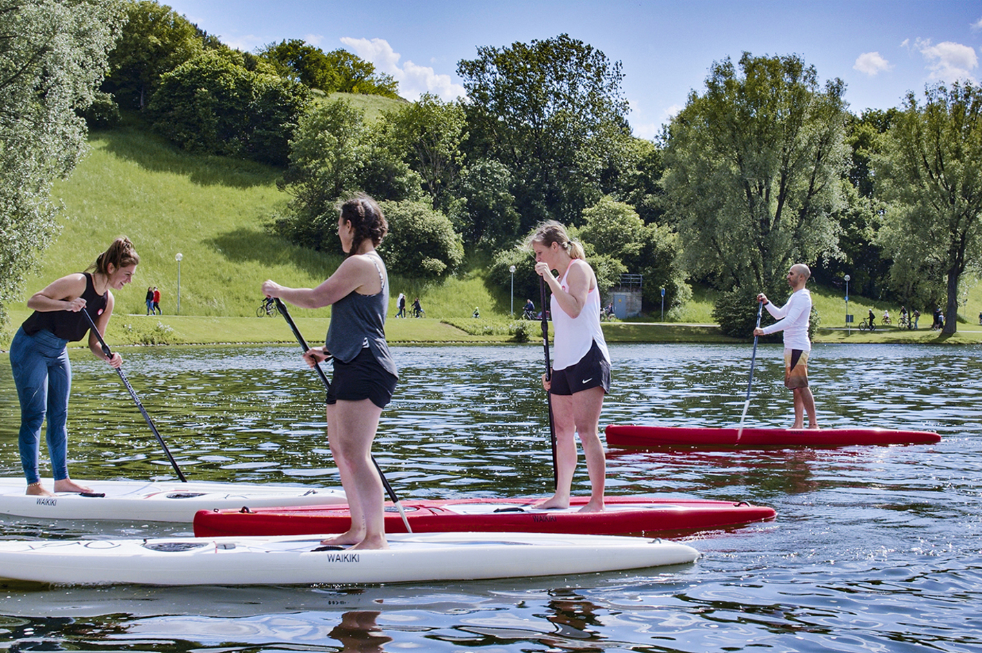 SUP Anfängerkurs Olympiasee (1 Std.) in München