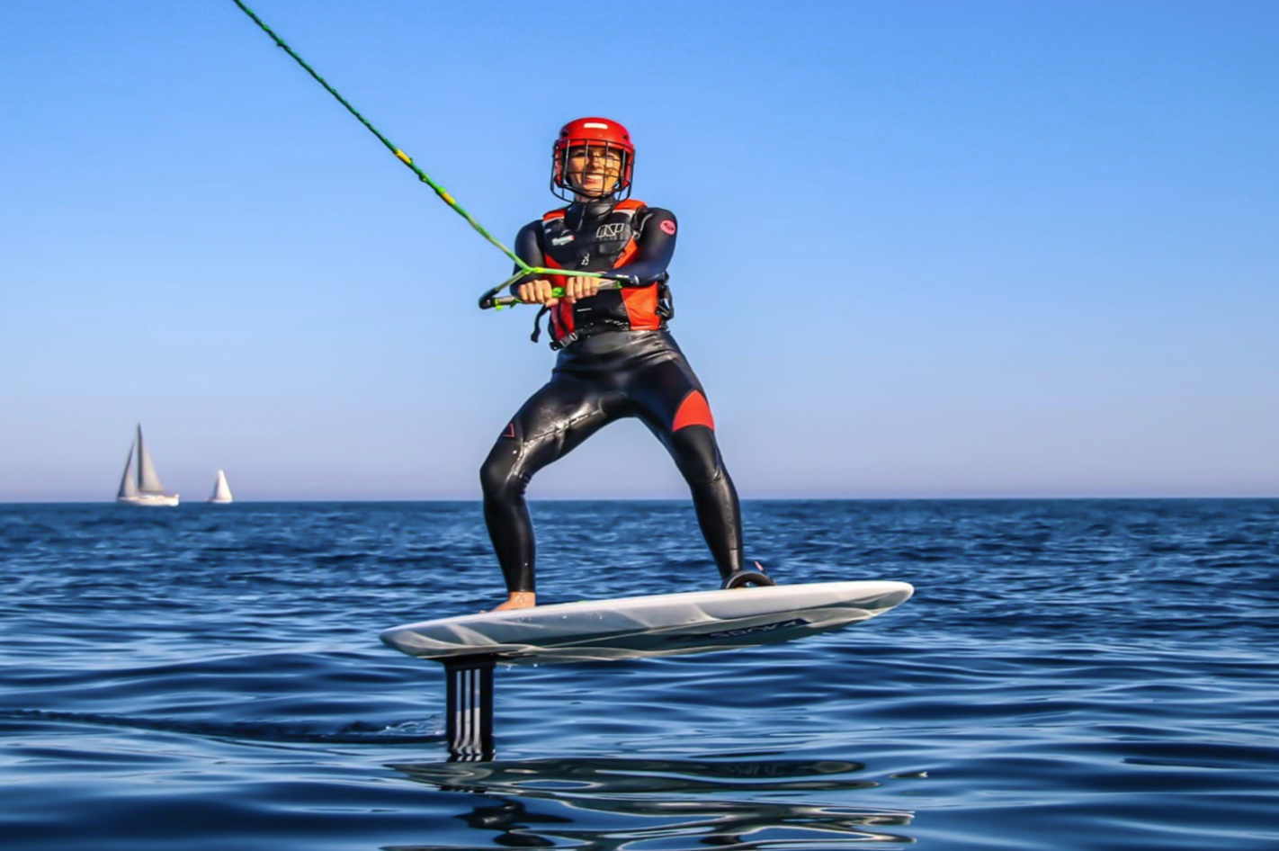 Wakefoiling in Südfrankreich