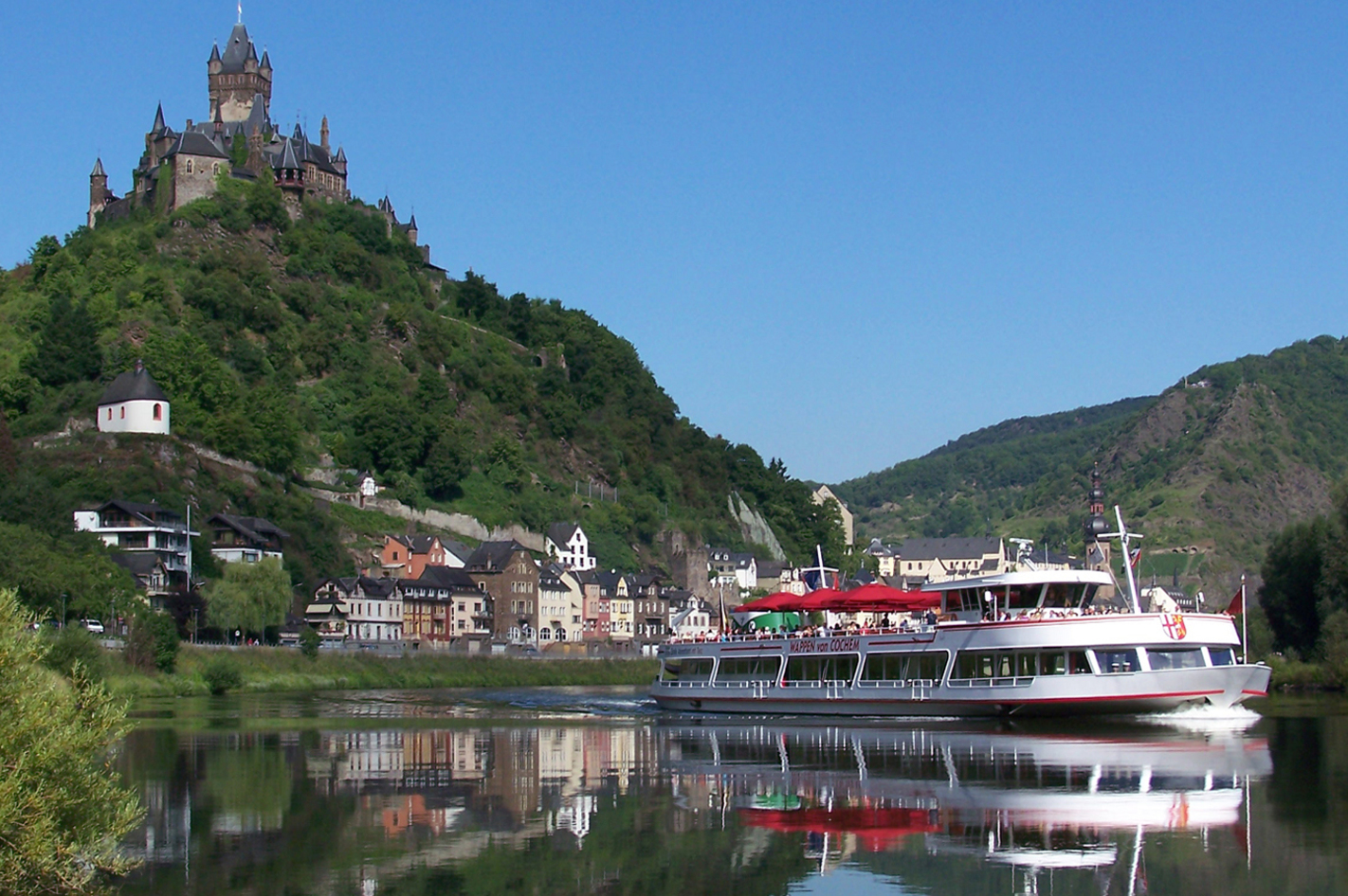 Weinausflug und Schifffahrt auf der Mosel Klotten in Cochem (Ausflug Klotten)