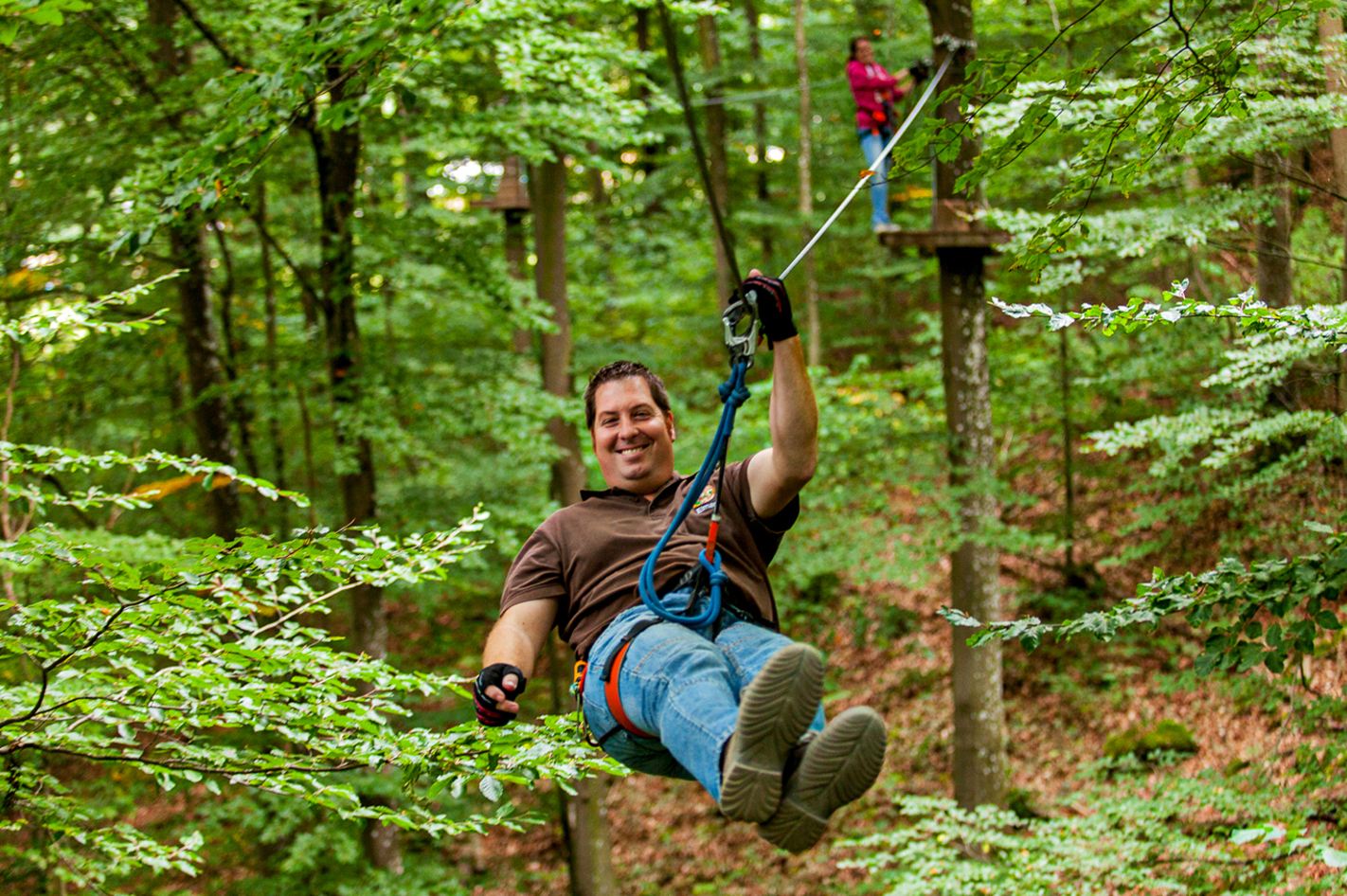 Ziplining und Adventure-Minigolf in der Vulkaneifel in Berlingen