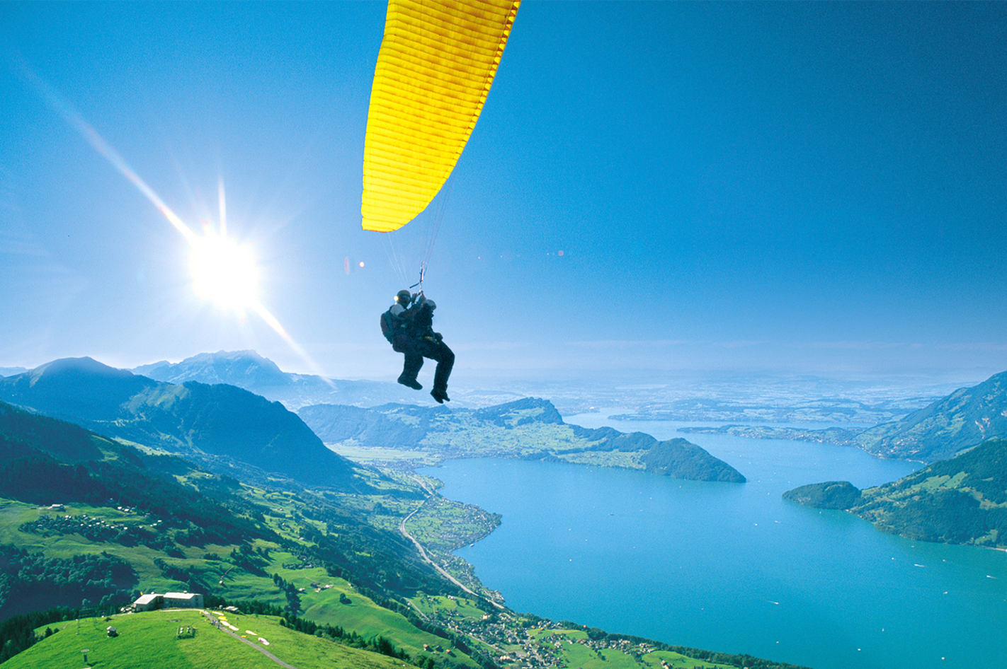 Gleitschirm Tandemflug Schweiz in Davos