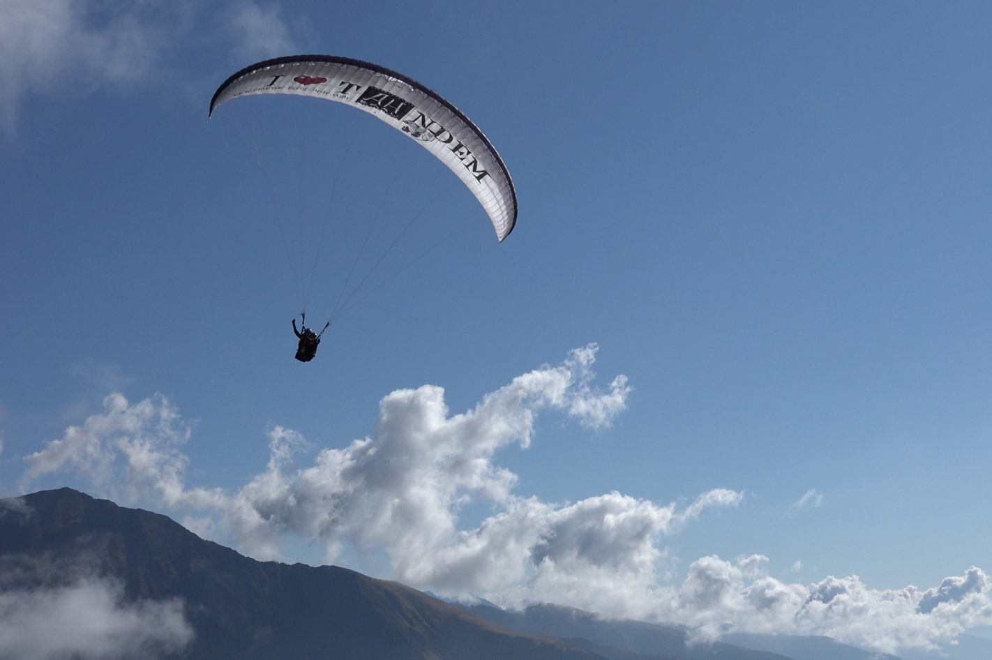 Gleitschirm-Thermikflug in Gaschurn