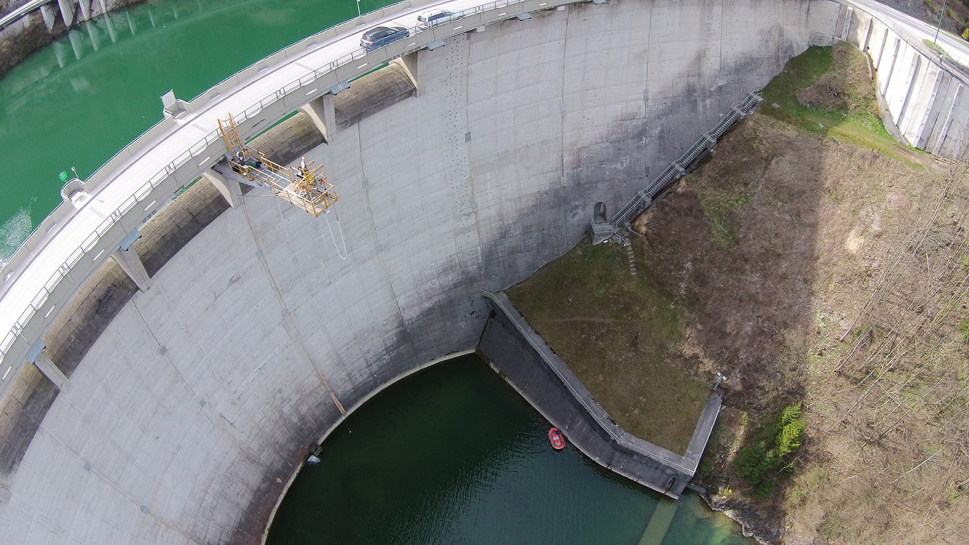 Bungee am Staudamm Klaus in Oberösterreich