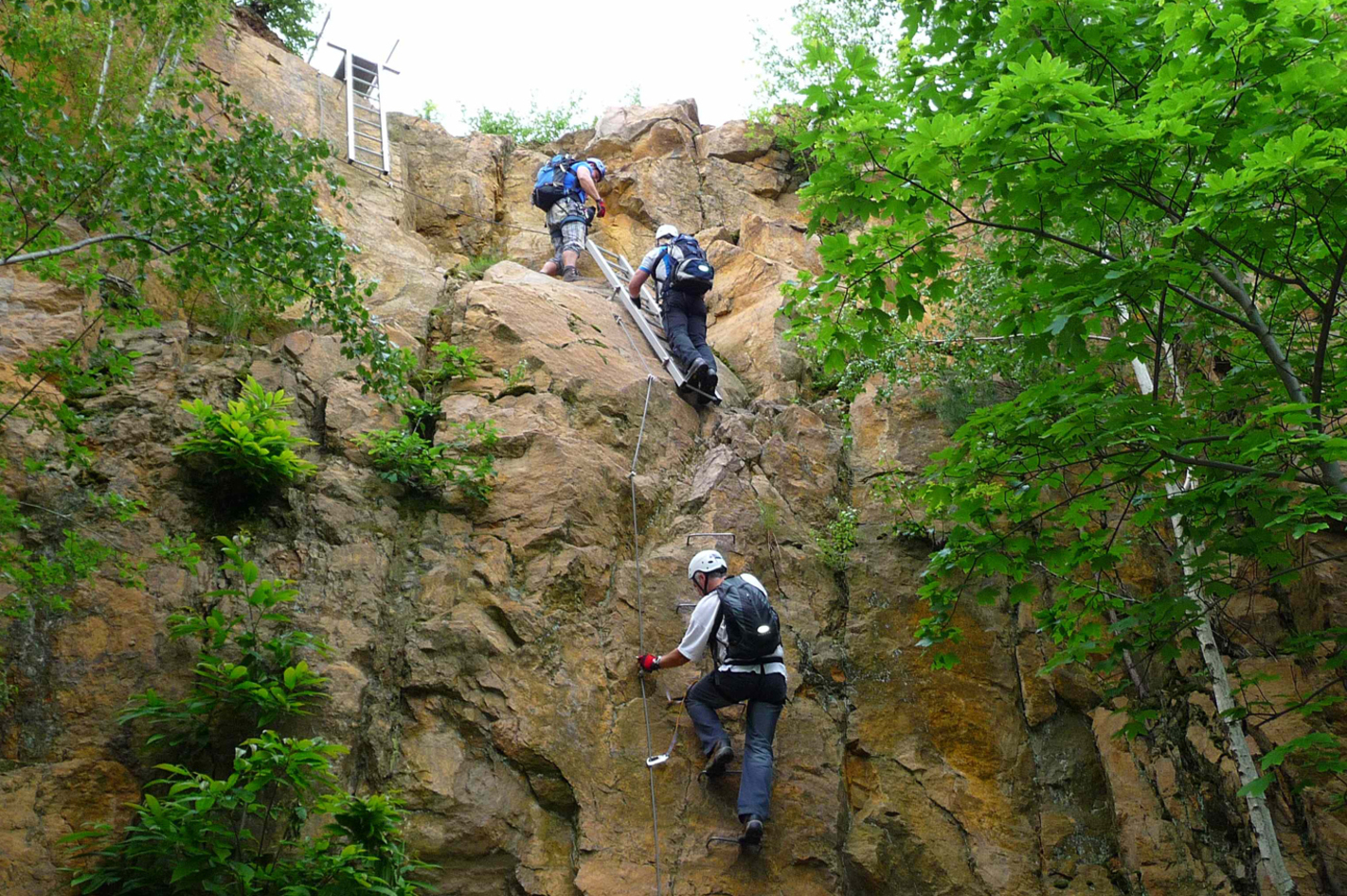 Klettersteig und Kletterkurs für Einsteiger Raum Heidelberg in Schriesheim